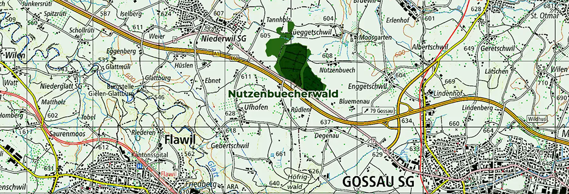 Standort Deponie Nutzenbuecherwald in Gossau und Oberb&uuml;ren